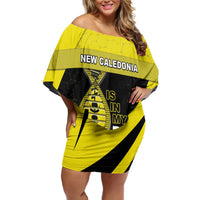 New Caledonia Is In My DNA Family Matching Off Shoulder Short Dress and Hawaiian Shirt - Polynesian Pride
