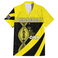 New Caledonia Is In My DNA Family Matching Puletasi and Hawaiian Shirt DT05 Dad's Shirt - Short Sleeve Yellow - Polynesian Pride