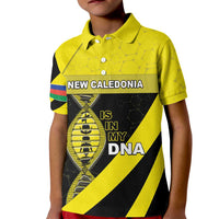 New Caledonia Is In My DNA Kid Polo Shirt DT05 Kid Yellow - Polynesian Pride
