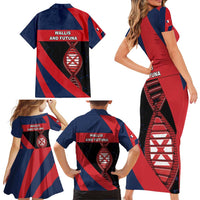 Wallis And Futuna Is In My DNA Family Matching Short Sleeve Bodycon Dress and Hawaiian Shirt - Polynesian Pride