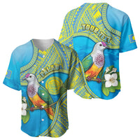 Personalised Palau Biib Bird Baseball Jersey Rur Flower And Rock Islands Patterns