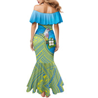 Personalised Palau Biib Bird Family Matching Mermaid Dress and Hawaiian Shirt Rur Flower And Rock Islands Patterns