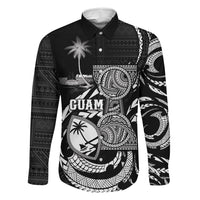 Personalised Guam Liberation Day Family Matching Summer Maxi Dress and Hawaiian Shirt Black White Latte Stone Tribal Patterns