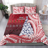 American Samoa Christmas Bedding Set Seashell Xmas Tree Tribal Waves DT05 - Polynesian Pride