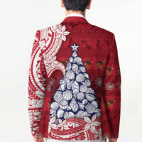 American Samoa Christmas Blazer Seashell Xmas Tree Tribal Waves DT05 - Polynesian Pride