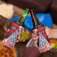 American Samoa Christmas 4 in 1 Can Cooler Tumbler Seashell Xmas Tree Tribal Waves - Polynesian Pride