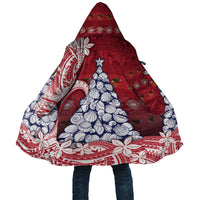 American Samoa Christmas Cloak Seashell Xmas Tree Tribal Waves - Polynesian Pride
