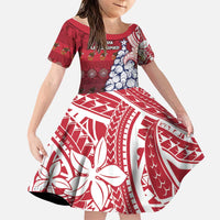 American Samoa Christmas Family Matching Long Sleeve Bodycon Dress and Hawaiian Shirt Seashell Xmas Tree Tribal Waves - Polynesian Pride