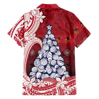 American Samoa Christmas Family Matching Puletasi and Hawaiian Shirt Seashell Xmas Tree Tribal Waves DT05 - Polynesian Pride