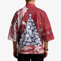 American Samoa Christmas Kimono Seashell Xmas Tree Tribal Waves - Polynesian Pride