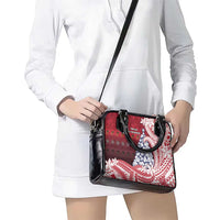 American Samoa Christmas Shoulder Handbag Seashell Xmas Tree Tribal Waves - Polynesian Pride