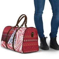 American Samoa Christmas Travel Bag Seashell Xmas Tree Tribal Waves - Polynesian Pride