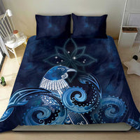 New Zealand Matariki Bedding Set Maori Tui Bird Blue Galaxy DT05 - Polynesian Pride