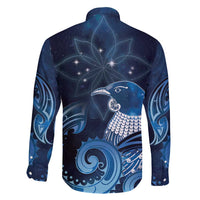New Zealand Matariki Family Matching Puletasi and Hawaiian Shirt Maori Tui Bird Blue Galaxy DT05 - Polynesian Pride