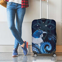New Zealand Matariki Luggage Cover Maori Tui Bird Blue Galaxy DT05 - Polynesian Pride