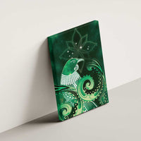 New Zealand Matariki Canvas Wall Art Maori Tui Bird Green Galaxy