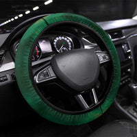 New Zealand Matariki Steering Wheel Cover Maori Tui Bird Green Galaxy DT05 Universal Fit Green - Polynesian Pride