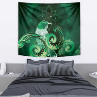 New Zealand Matariki Tapestry Maori Tui Bird Green Galaxy