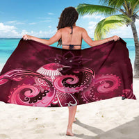 New Zealand Matariki Sarong Maori Tui Bird Magenta Galaxy