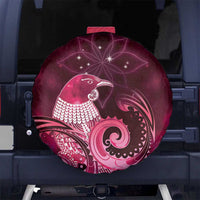 New Zealand Matariki Spare Tire Cover Maori Tui Bird Magenta Galaxy