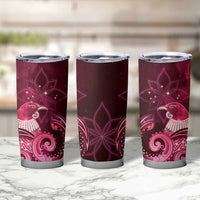 New Zealand Matariki Tumbler Cup Maori Tui Bird Magenta Galaxy DT05 - Polynesian Pride