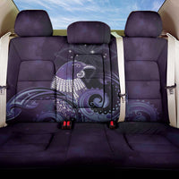 New Zealand Matariki Back Car Seat Cover Maori Tui Bird Purple Galaxy DT05 One Size Purple - Polynesian Pride