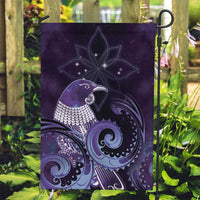 New Zealand Matariki Garden Flag Maori Tui Bird Purple Galaxy DT05 Garden Flag Purple - Polynesian Pride