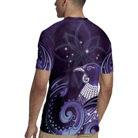 New Zealand Matariki Rugby Jersey Maori Tui Bird Purple Galaxy DT05 - Polynesian Pride