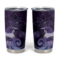New Zealand Matariki Tumbler Cup Maori Tui Bird Purple Galaxy DT05 Purple - Polynesian Pride