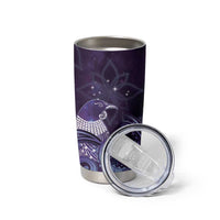 New Zealand Matariki Tumbler Cup Maori Tui Bird Purple Galaxy DT05 - Polynesian Pride