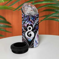New Zealand Aotearoa 4 in 1 Can Cooler Tumbler Pikorua Single Twist Pink Paua Shell DT05 - Polynesian Pride