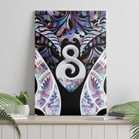 New Zealand Aotearoa Canvas Wall Art Pikorua Single Twist Pink Paua Shell