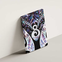 New Zealand Aotearoa Canvas Wall Art Pikorua Single Twist Pink Paua Shell