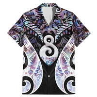 New Zealand Aotearoa Family Matching Mermaid Dress and Hawaiian Shirt Pikorua Single Twist Pink Paua Shell