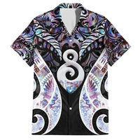 New Zealand Aotearoa Hawaiian Shirt Pikorua Single Twist Pink Paua Shell