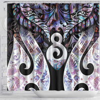 New Zealand Aotearoa Shower Curtain Pikorua Single Twist Pink Paua Shell