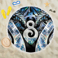 New Zealand Aotearoa Beach Blanket Pikorua Single Twist Green Paua Shell