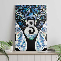 New Zealand Aotearoa Canvas Wall Art Pikorua Single Twist Green Paua Shell