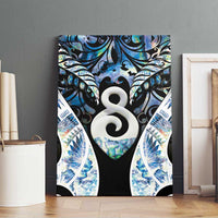 New Zealand Aotearoa Canvas Wall Art Pikorua Single Twist Green Paua Shell