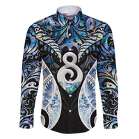 New Zealand Aotearoa Family Matching Off Shoulder Short Dress and Hawaiian Shirt Pikorua Single Twist Green Paua Shell