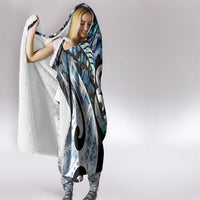 New Zealand Aotearoa Hooded Blanket Pikorua Single Twist Green Paua Shell