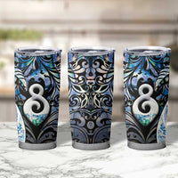 New Zealand Aotearoa Tumbler Cup Pikorua Single Twist Green Paua Shell DT05 - Polynesian Pride