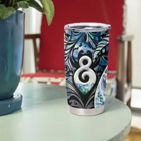 New Zealand Aotearoa Tumbler Cup Pikorua Single Twist Green Paua Shell DT05 - Polynesian Pride