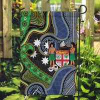 South Sea Islanders And Fiji Garden Flag Fijian Coat Of Arms And Southern Cross DT05 Garden Flag Black - Polynesian Pride
