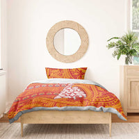 French Polynesia Christmas Bedding Set Seashell Xmas Tree Tribal Waves DT05 - Polynesian Pride