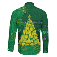 Cook Islands Christmas Family Matching Mermaid Dress and Hawaiian Shirt Seashell Xmas Tree Tribal Waves DT05 - Polynesian Pride