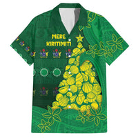 Cook Islands Christmas Family Matching Tank Maxi Dress and Hawaiian Shirt Seashell Xmas Tree Tribal Waves - Polynesian Pride