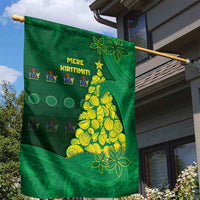 Cook Islands Christmas Garden Flag Seashell Xmas Tree Tribal Waves - Polynesian Pride