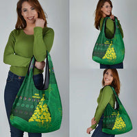 Cook Islands Christmas Grocery Bag Seashell Xmas Tree Tribal Waves - Polynesian Pride