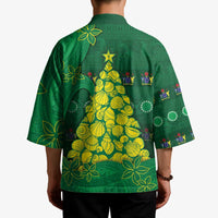 Cook Islands Christmas Kimono Seashell Xmas Tree Tribal Waves - Polynesian Pride